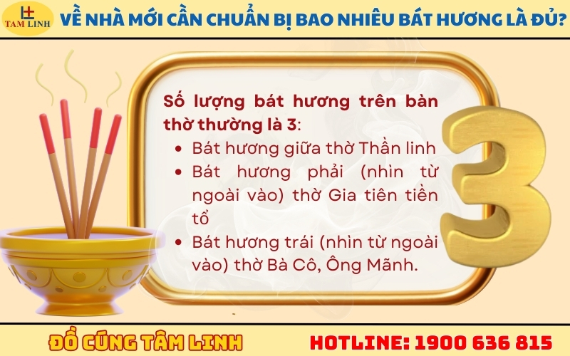 Về nhà mới cần chuẩn bị bao nhiêu bát hương là đủ