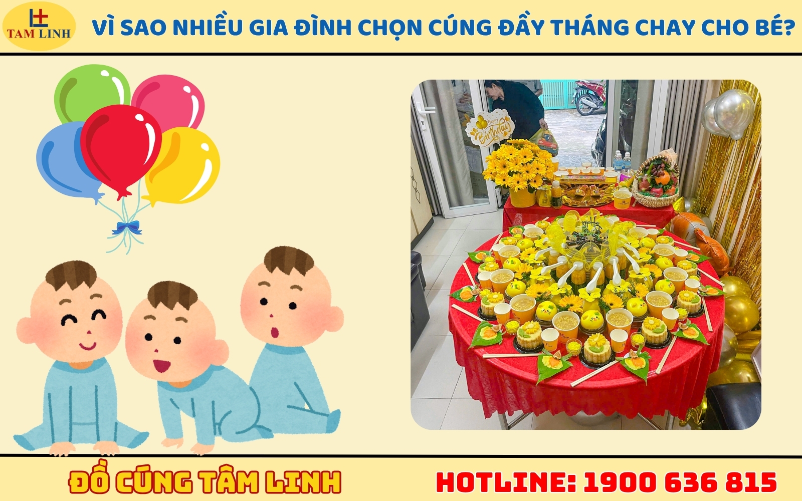 Vì sao nhiều gia đình chọn cúng đầy tháng chay cho bé