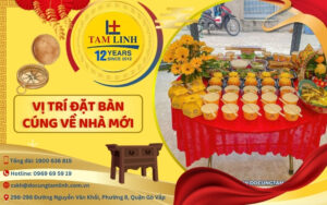 vị trí đặt bàn cúng về nhà mới
