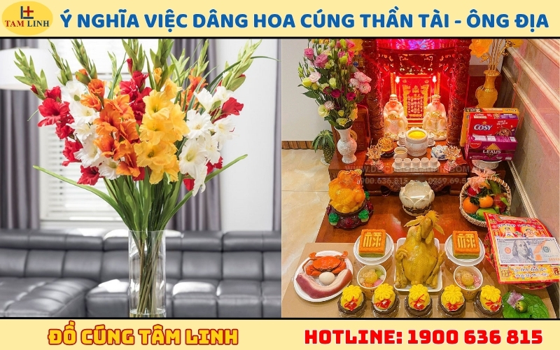 Ý nghĩa của việc dâng hoa cúng Thần Tài - Ông Địa