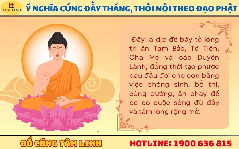 Ý nghĩa cúng đầy tháng, thôi nôi theo đạo Phật