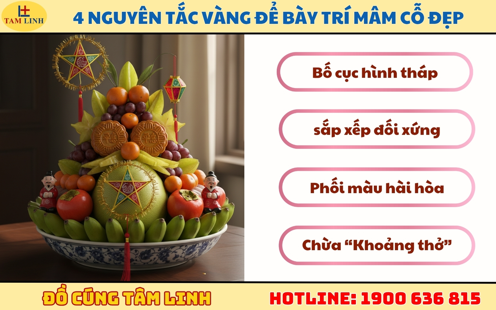 4 Nguyên tắc vàng để bày trí mâm cỗ đẹp