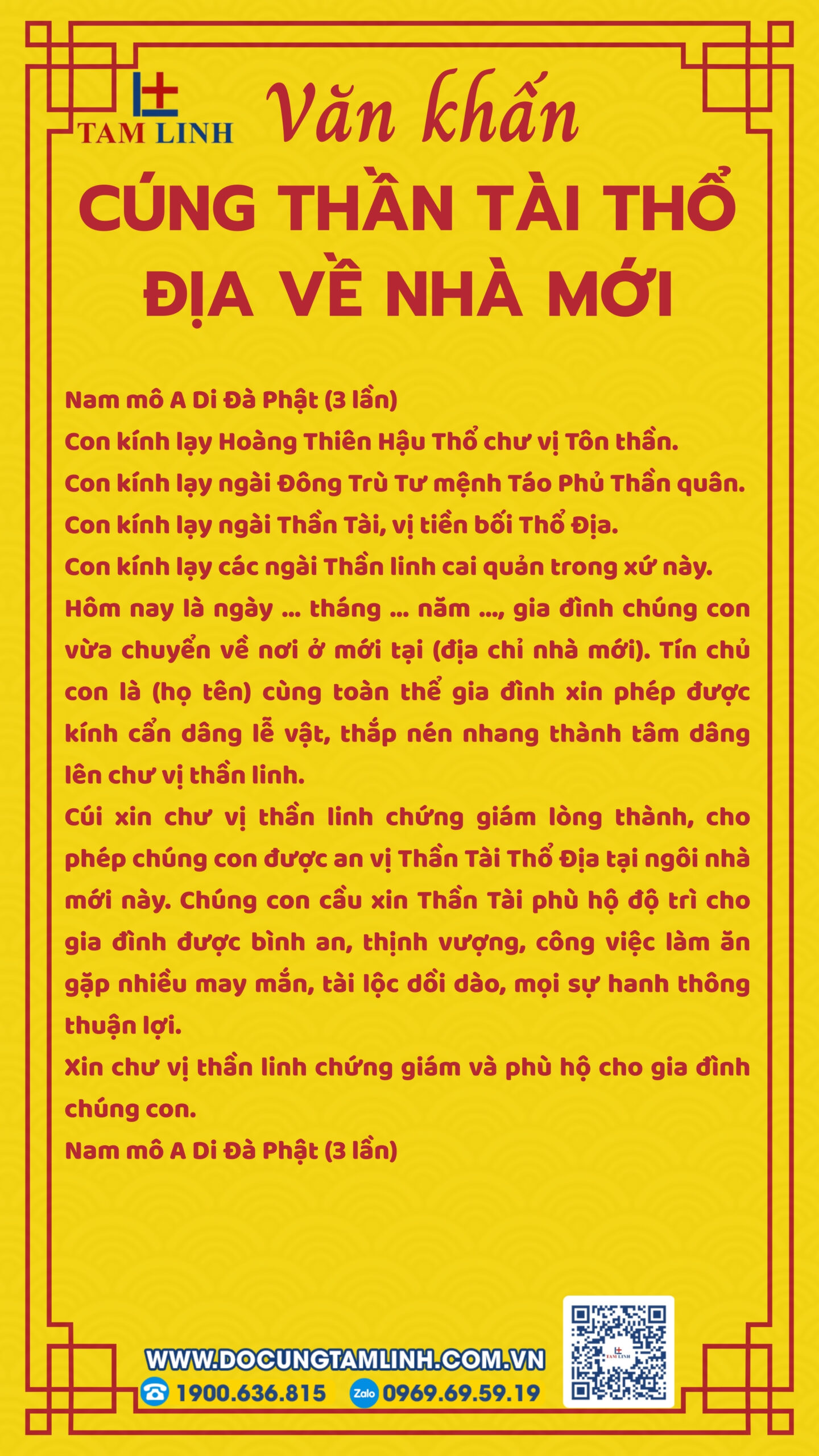 Bài cúng Thần Tài Thổ Địa về nhà mới chuẩn
