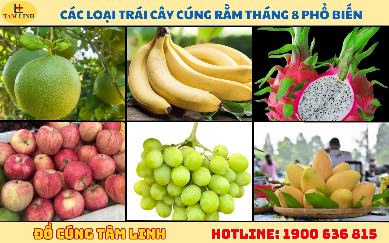 Các loại trái cây cúng rằm tháng 8 phổ biến