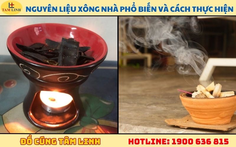 Các nguyên liệu xông nhà phổ biến và cách thực hiện
