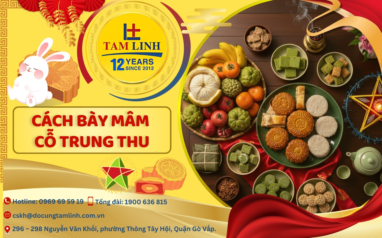 Cách bày mâm cỗ Trung Thu