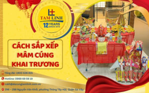 cách sắp xếp mâm cúng khai trương