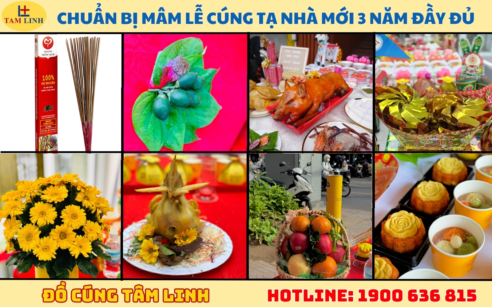 Chuẩn bị mâm lễ cúng tạ nhà mới 3 năm đầy đủ