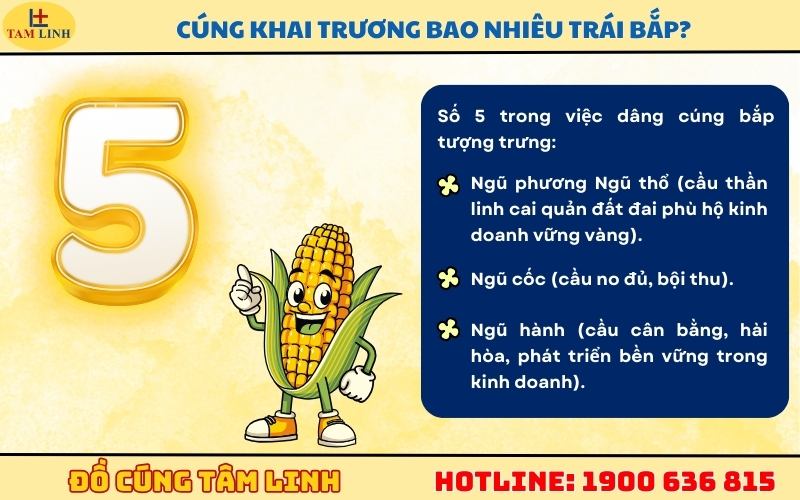 Cúng khai trương bao nhiêu trái bắp