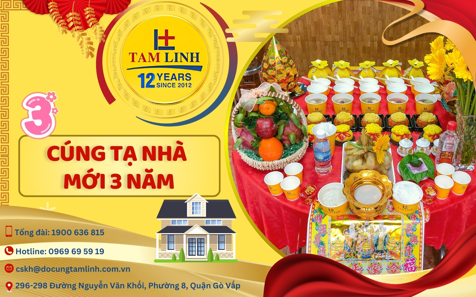 Cúng tạ nhà mới 3 năm