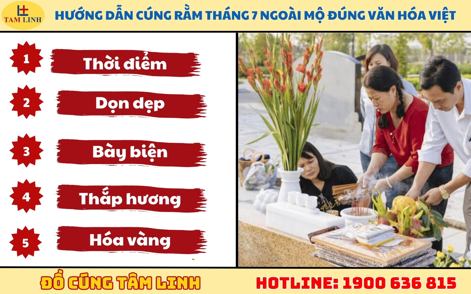 Hướng dẫn cúng Rằm tháng 7 ngoài mộ đúng văn hóa Việt
