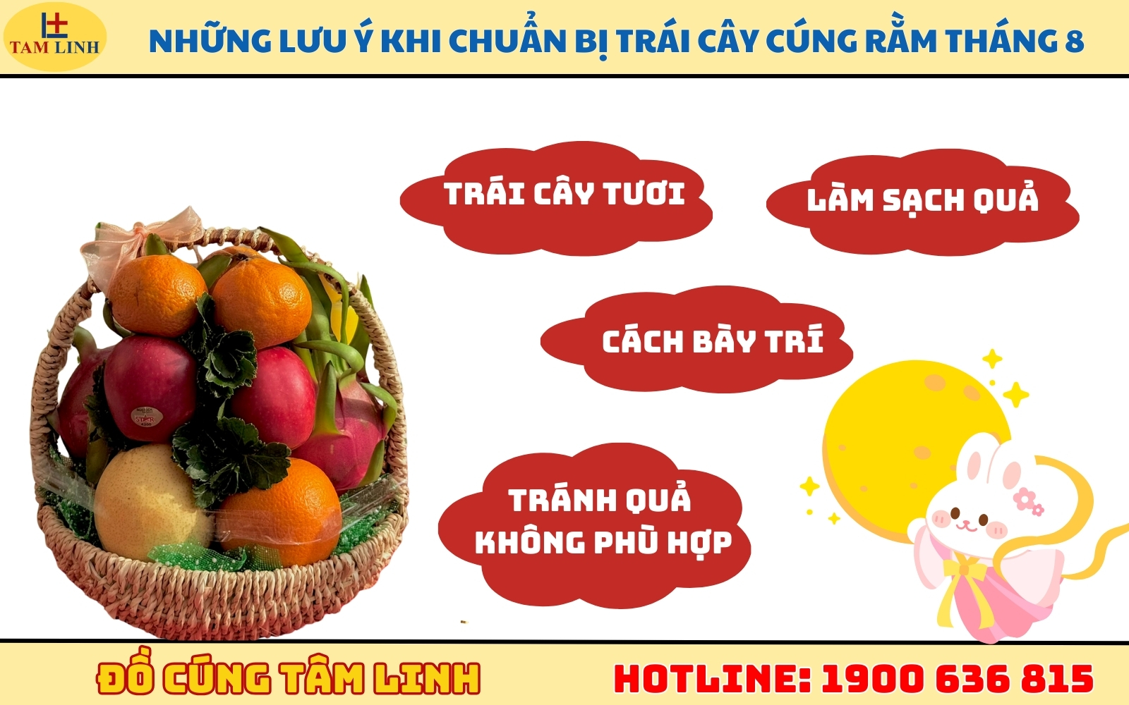 Những lưu ý khi chuẩn bị trái cây cúng Rằm tháng 8