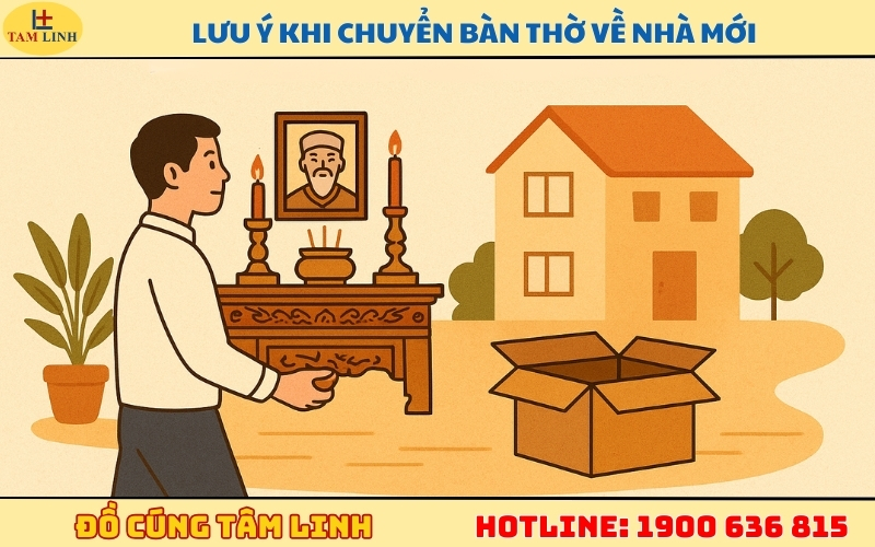 Lưu ý khi chuyển bàn thờ về nhà mới