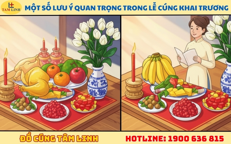 Một số lưu ý quan trọng trong lễ cúng khai trương