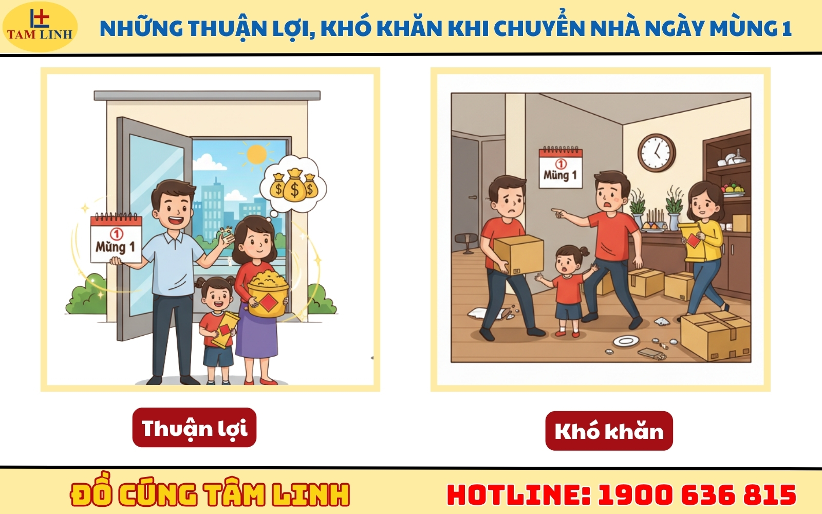 Những thuận lợi, khó khăn khi chuyển nhà ngày mùng 1