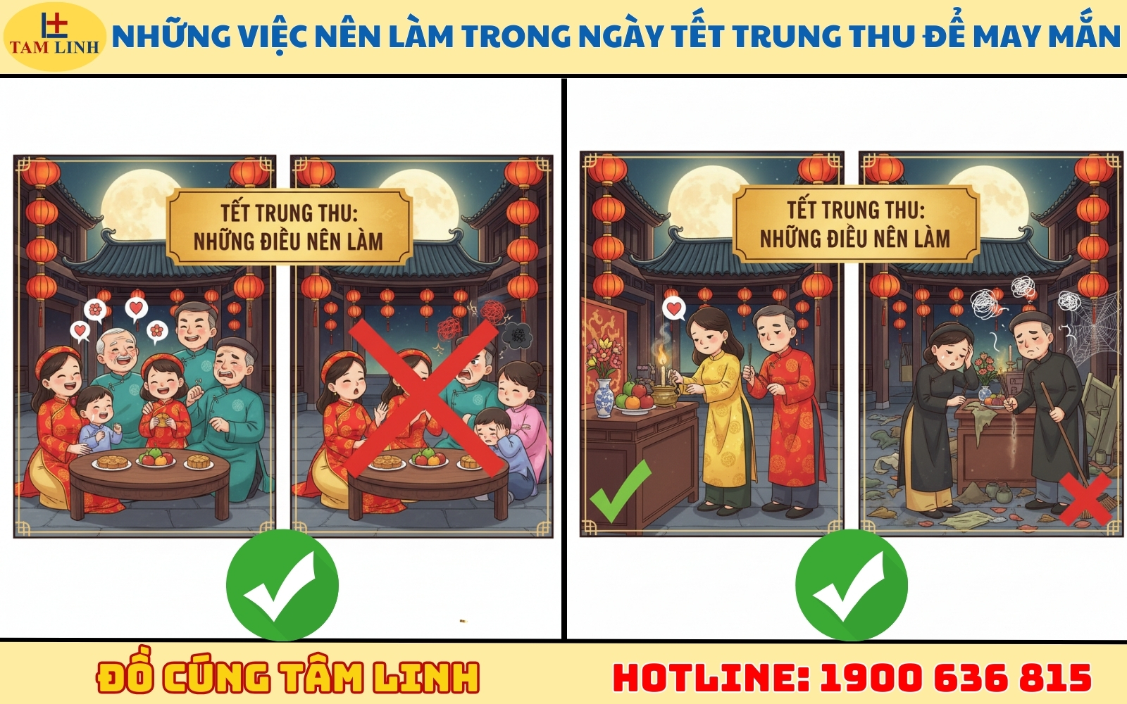 Những việc nên làm trong ngày Tết Trung Thu để may mắn
