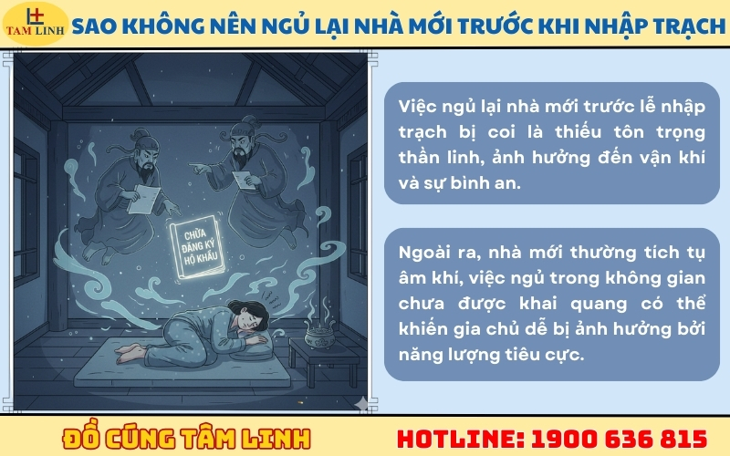 sao không nên ngủ lại nhà mới trước khi nhập trạch