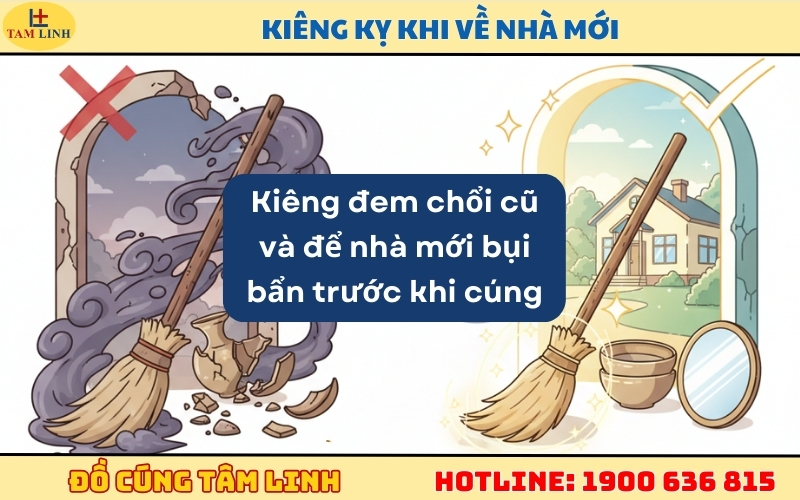 Về nhà mới kiêng gì - chổi cũ và để nhà mới bụi bẩn