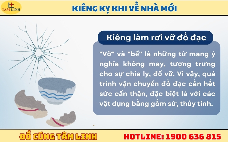 về nhà mới kiêng gì - làm rơi vỡ đồ đạc