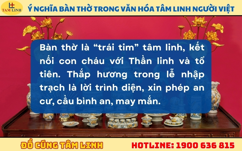 Ý nghĩa bàn thờ trong văn hóa tâm linh người Việt