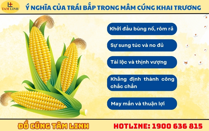 Ý nghĩa của trái bắp trong mâm cúng khai trương