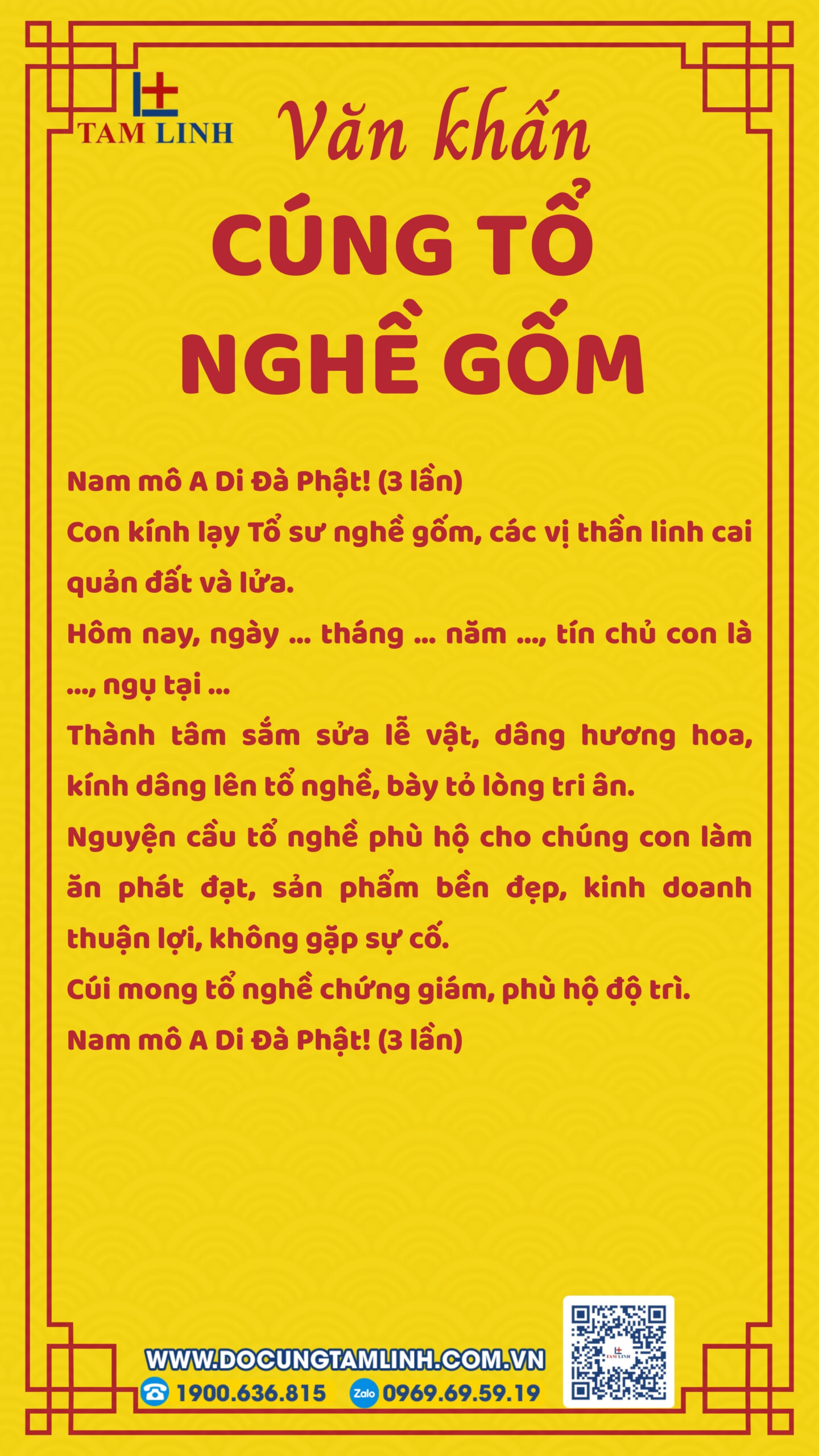 Bài văn khấn cúng tổ nghề gốm sứ đầy đủ
