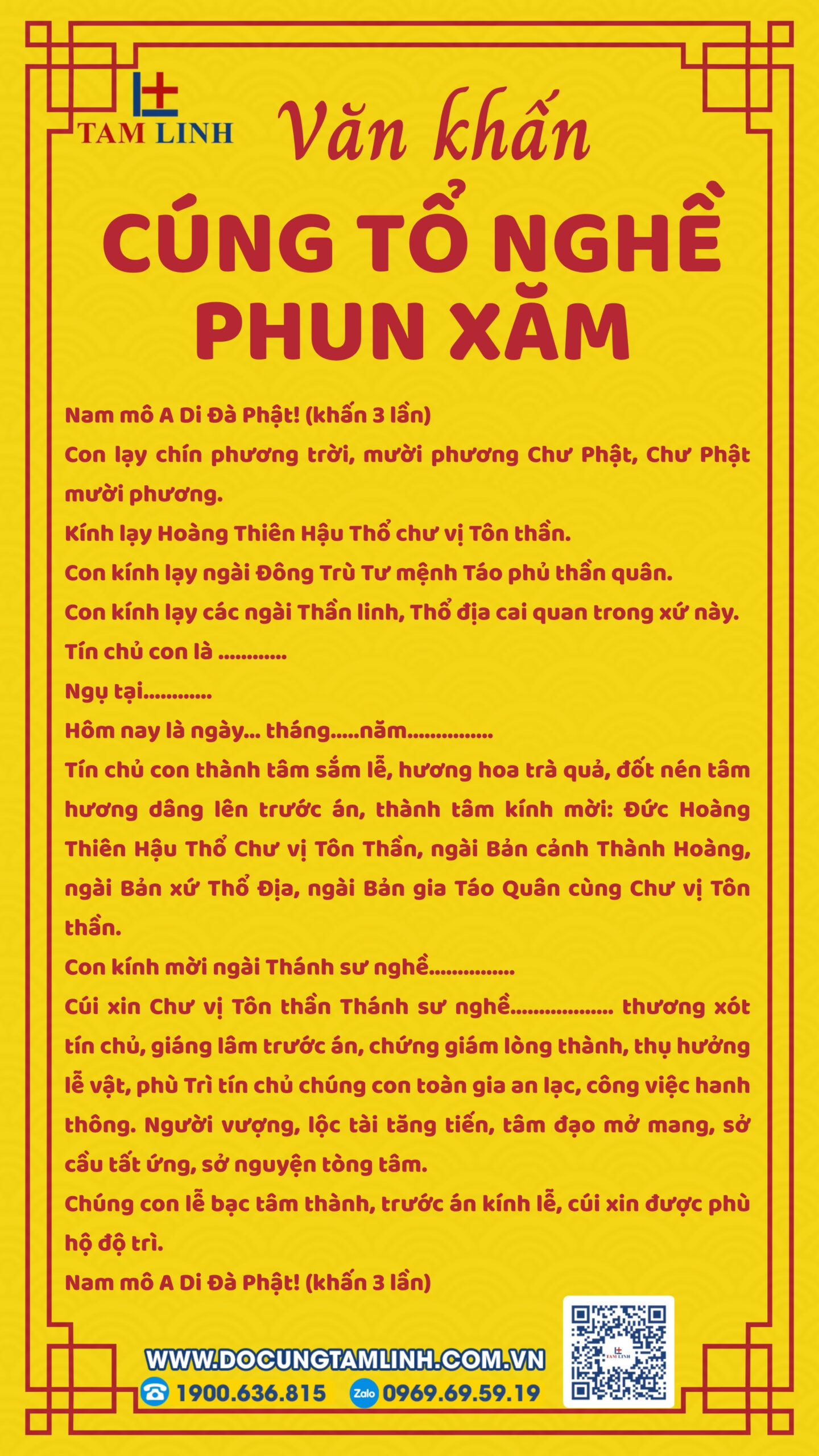 Bài văn khấn cúng tổ nghề phun xăm chuẩn nhất