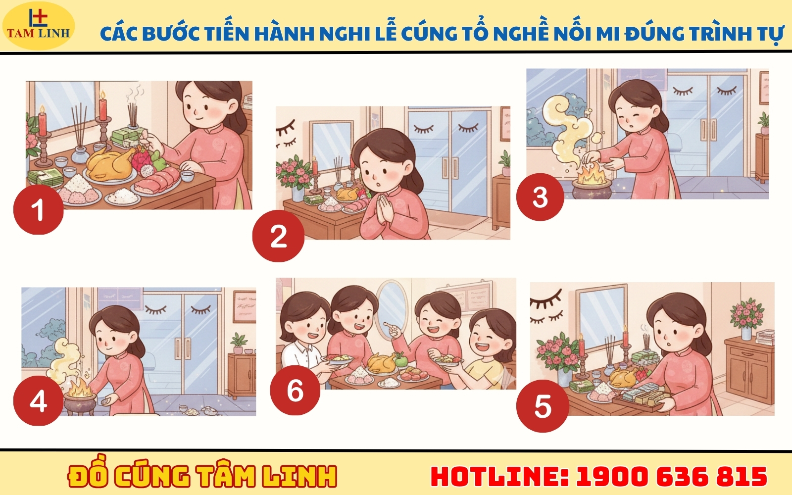 Các bước tiến hành nghi lễ cúng tổ nghề nối mi đúng trình tự
