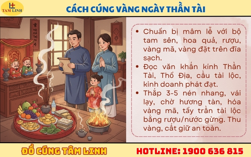 Cách cúng vàng ngày Thần Tài