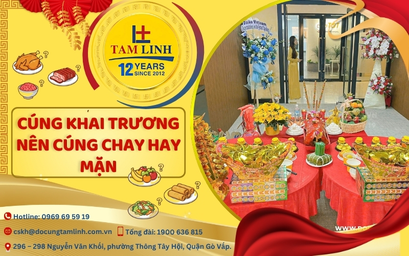Cúng khai trương nên cúng chay hay mặn