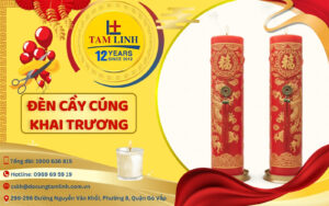 den cay cung khai truong