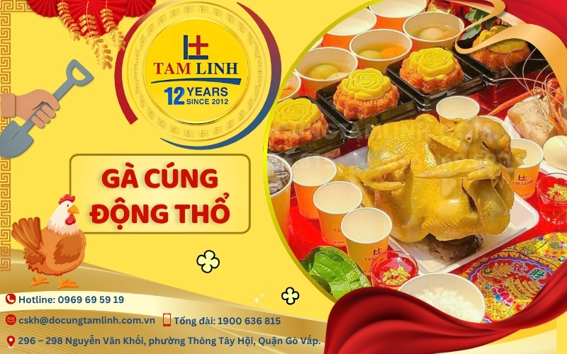 gà cúng động thổ