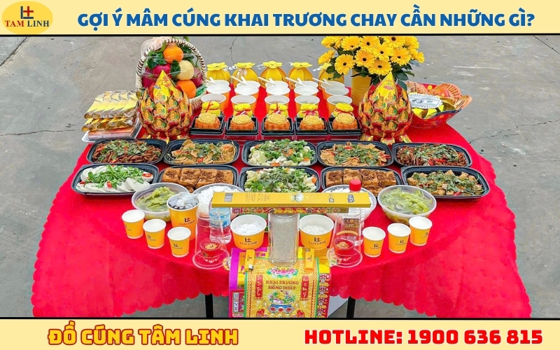 Gợi ý mâm cúng khai trương chay cần những gì