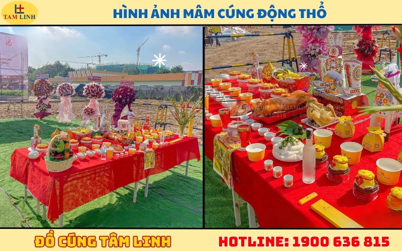 Hình ảnh mâma cúng động thổ cho công trình