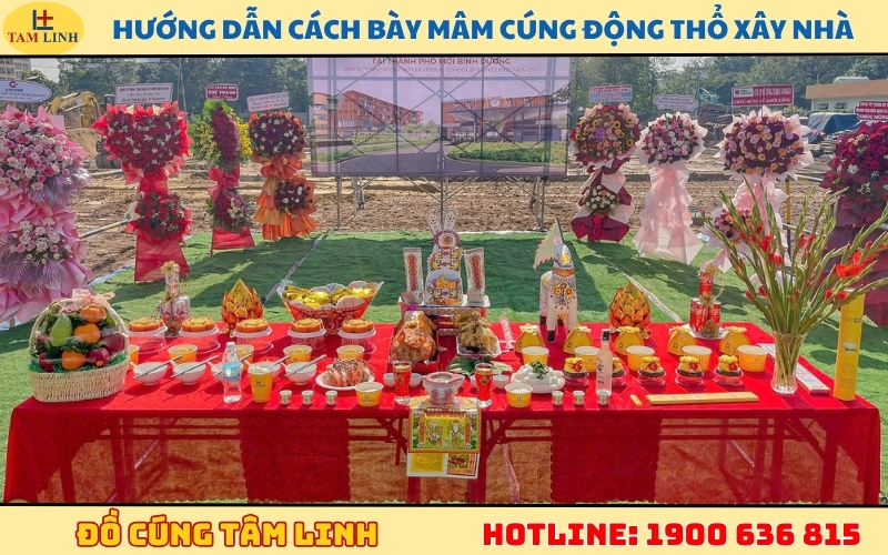 Hướng dẫn cách bày mâm cúng động thổ xây nhà đúng cách
