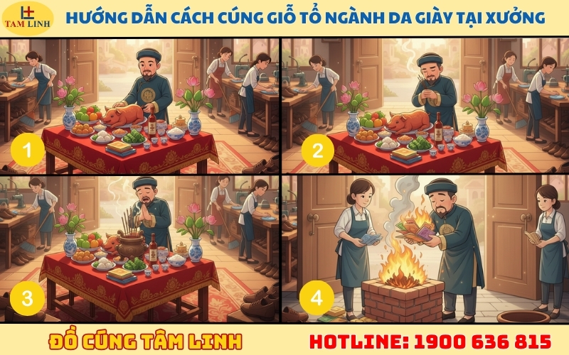 Hướng dẫn cách cúng giỗ tổ ngành da giày tại xưởng