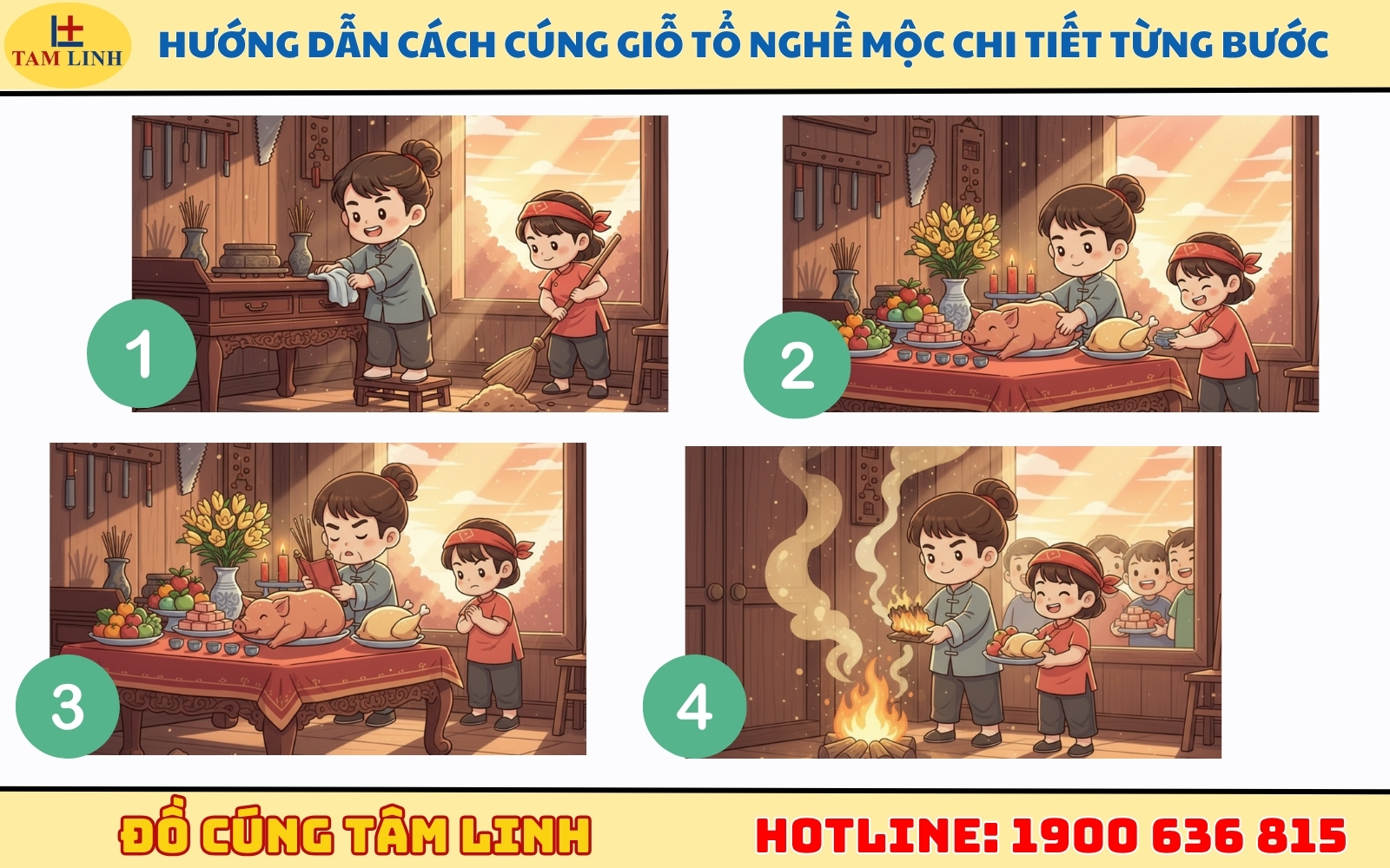 Hướng dẫn cách cúng giỗ tổ nghề mộc chi tiết từng bước