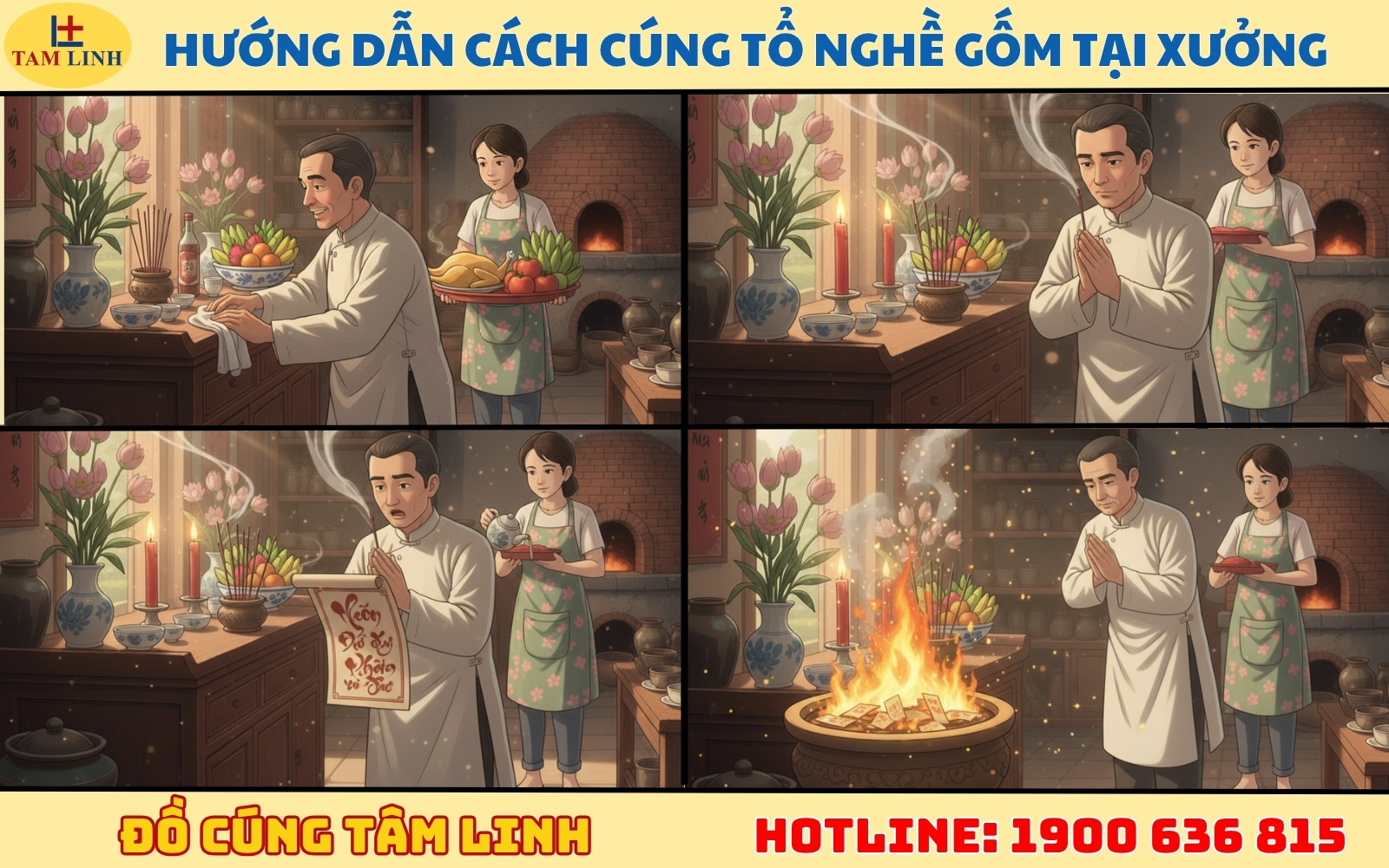 Hướng dẫn cách cúng tổ nghề gốm tại xưởng