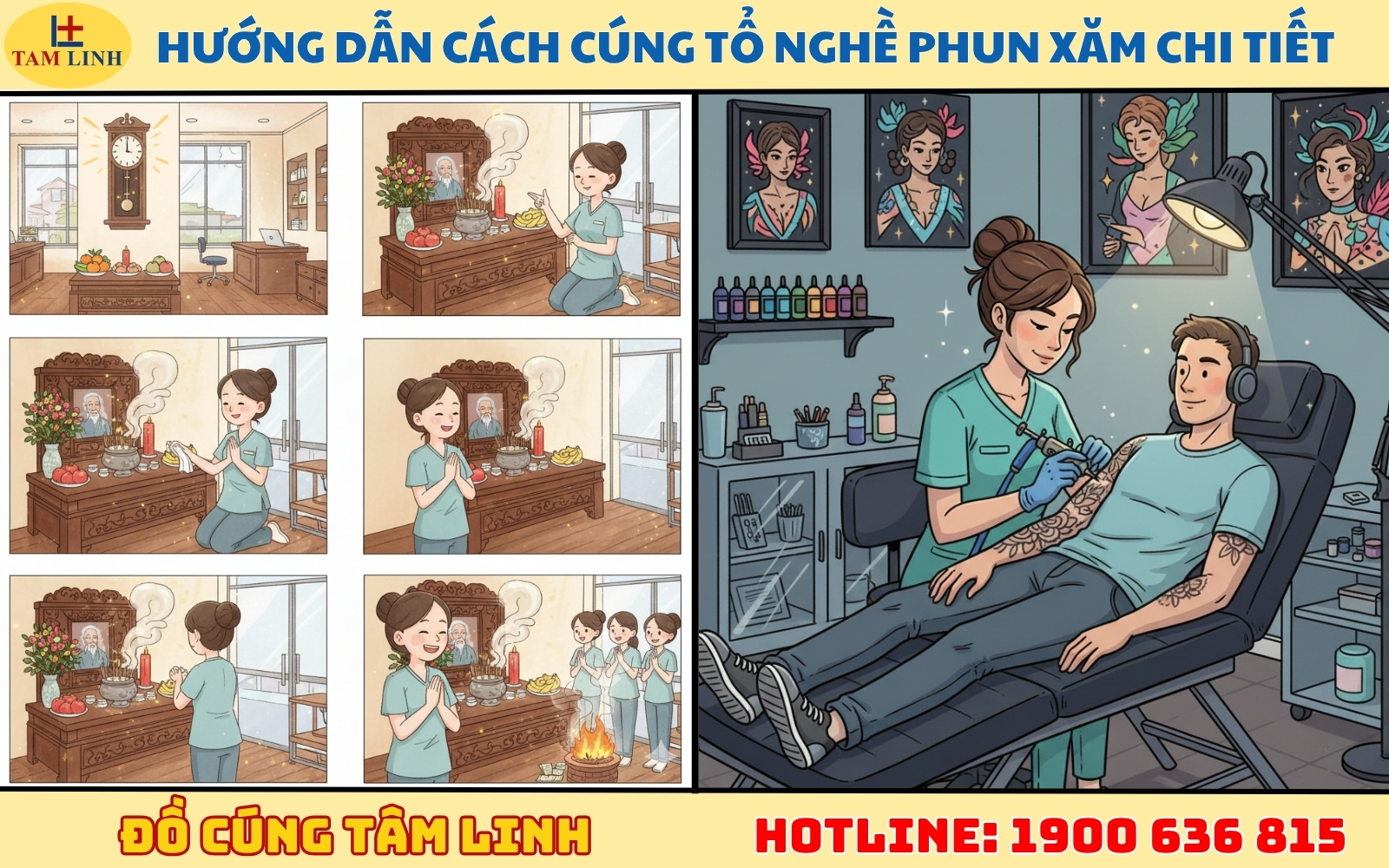Hướng dẫn cách cúng tổ nghề phun xăm chi tiết