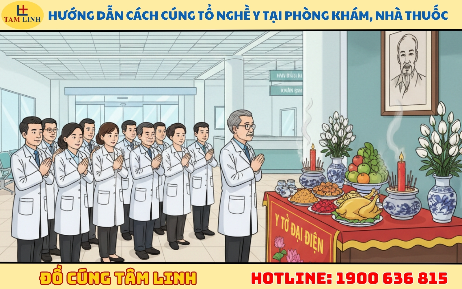 Hướng dẫn cách cúng tổ nghề Y tại phòng khám, nhà thuốc