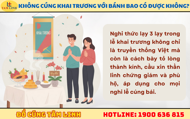 Không cúng khai trương với bánh bao có được không