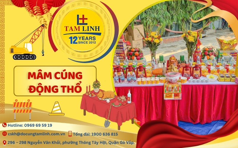 mâm cúng động thổ