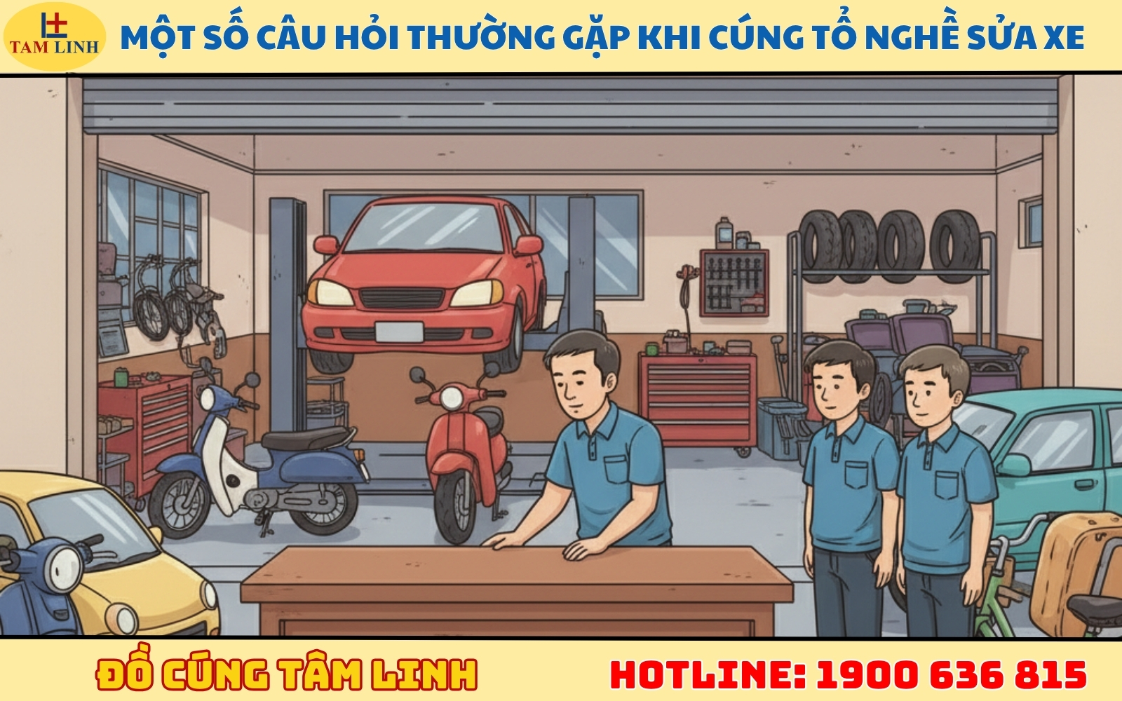 Một số câu hỏi thường gặp khi cúng tổ nghề sửa xe