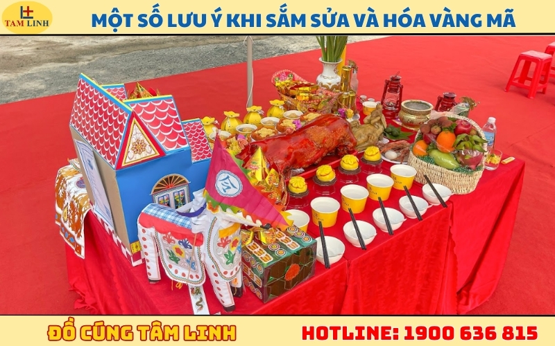 Một số lưu ý khi sắm sửa và hóa vàng mã