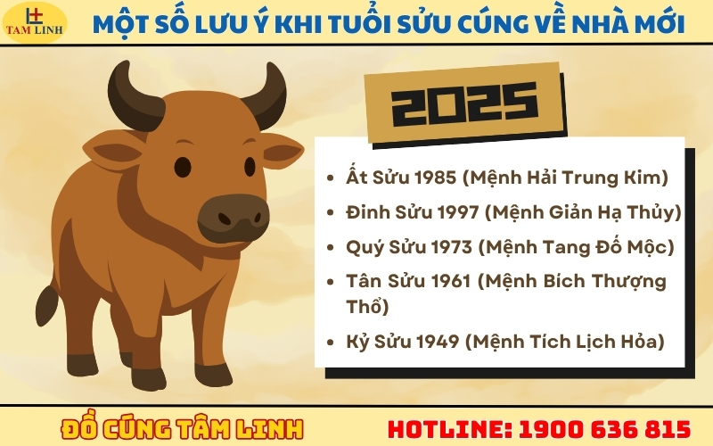 Một số lưu ý quan trọng khác khi tuổi Sửu cúng về nhà mới