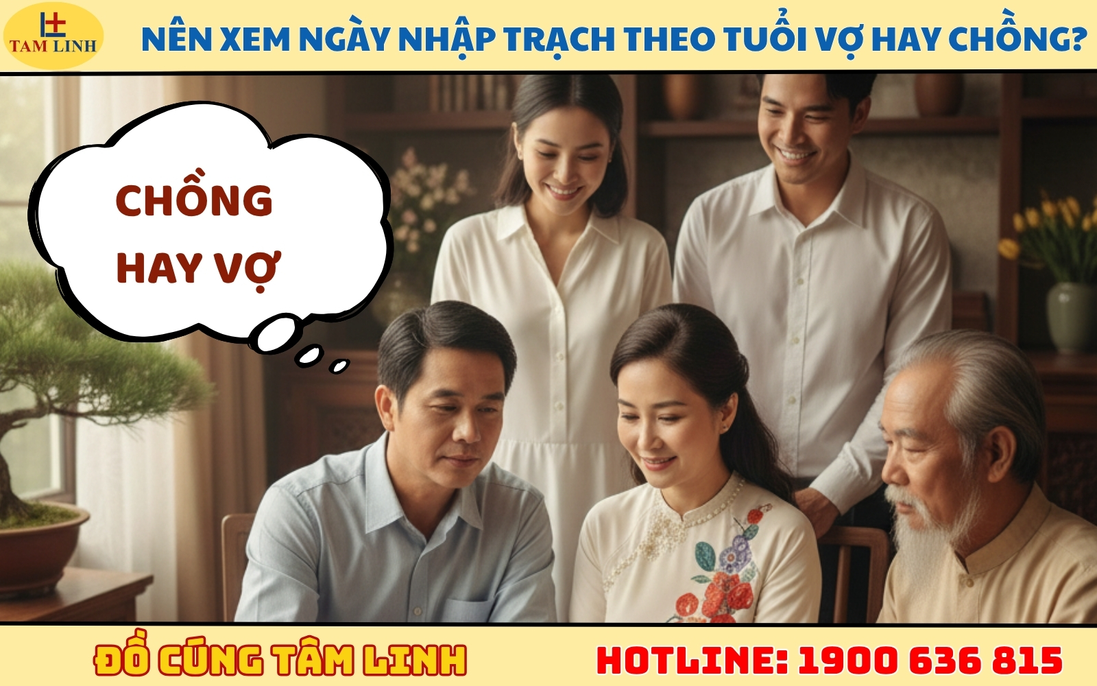 Nên xem ngày nhập trạch theo tuổi vợ hay chồng