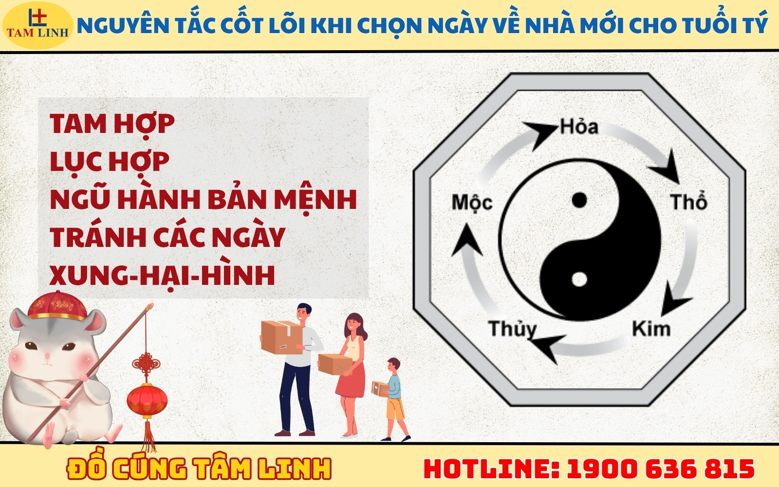 Nguyên tắc cốt lõi khi chọn ngày về nhà mới cho tuổi Tý
