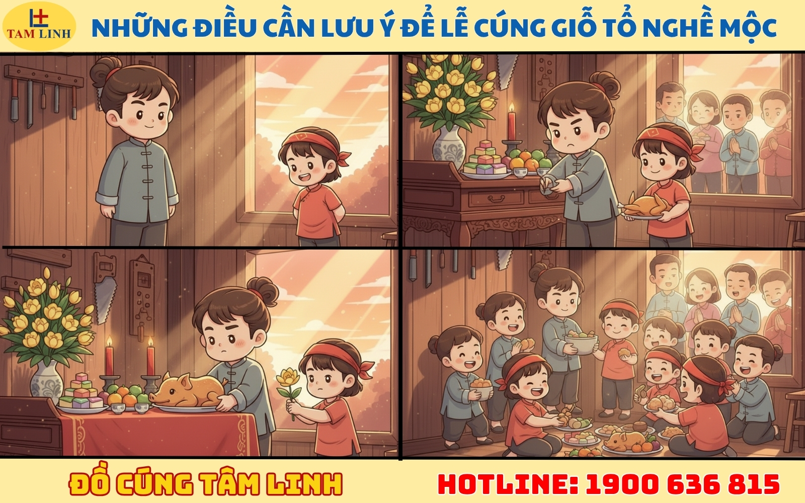 Những điều cần lưu ý để lễ cúng giỗ tổ nghề mộc được trọn vẹn