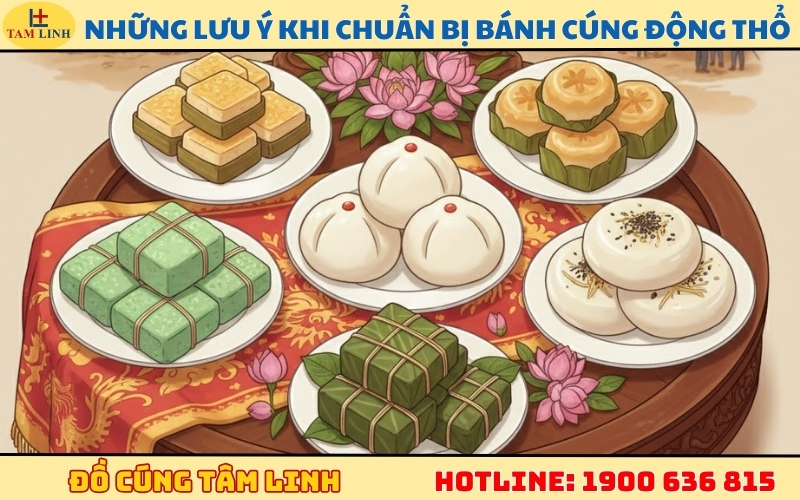 Những lưu ý khi chuẩn bị bánh cúng động thổ