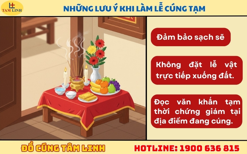 Những lưu ý khi làm lễ cúng tạm